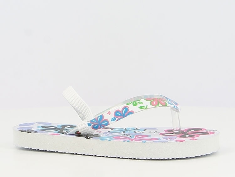 Picture of B458290- GIRLS FLIP FLOP -ESPADR,BEACH,TEXTILE - WHT